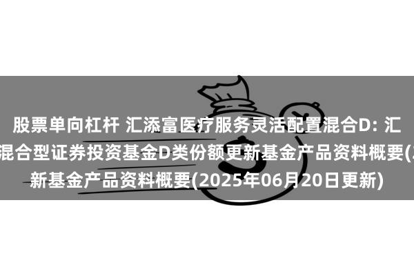 股票单向杠杆 汇添富医疗服务灵活配置混合D: 汇添富医疗服务灵活配置混合型证券投资基金D类份额更新基金产品资料概要(2025年06月20日更新)