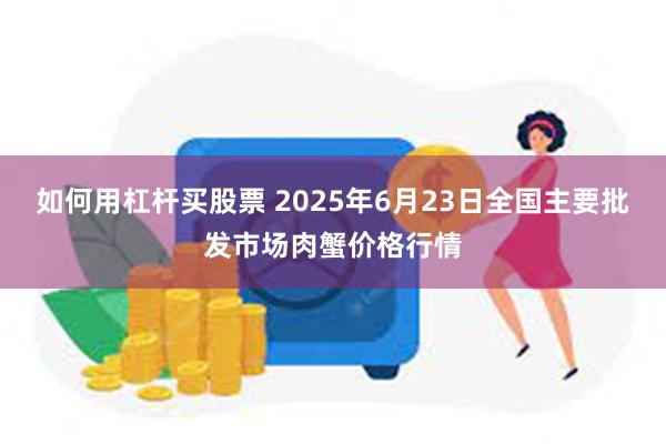 如何用杠杆买股票 2025年6月23日全国主要批发市场肉蟹价格行情