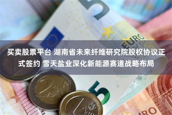 买卖股票平台 湖南省未来纤维研究院股权协议正式签约 雪天盐业深化新能源赛道战略布局