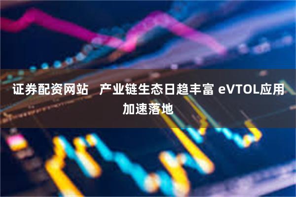 证券配资网站   产业链生态日趋丰富 eVTOL应用加速落地